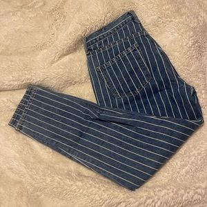 American Eagle Striped Mom Jean